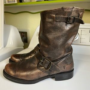 Frye Engineer “Veronica” Short Boot Limited Edition Bronze Size 7 1/2 B
